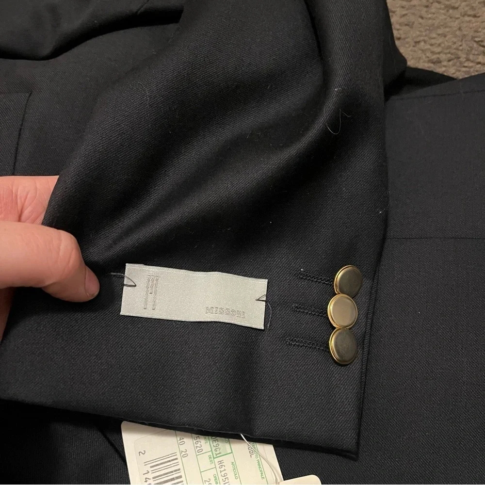 Missoni Vintage Y2K Black Wool Blazer